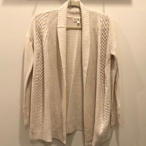Open cable knit sweater